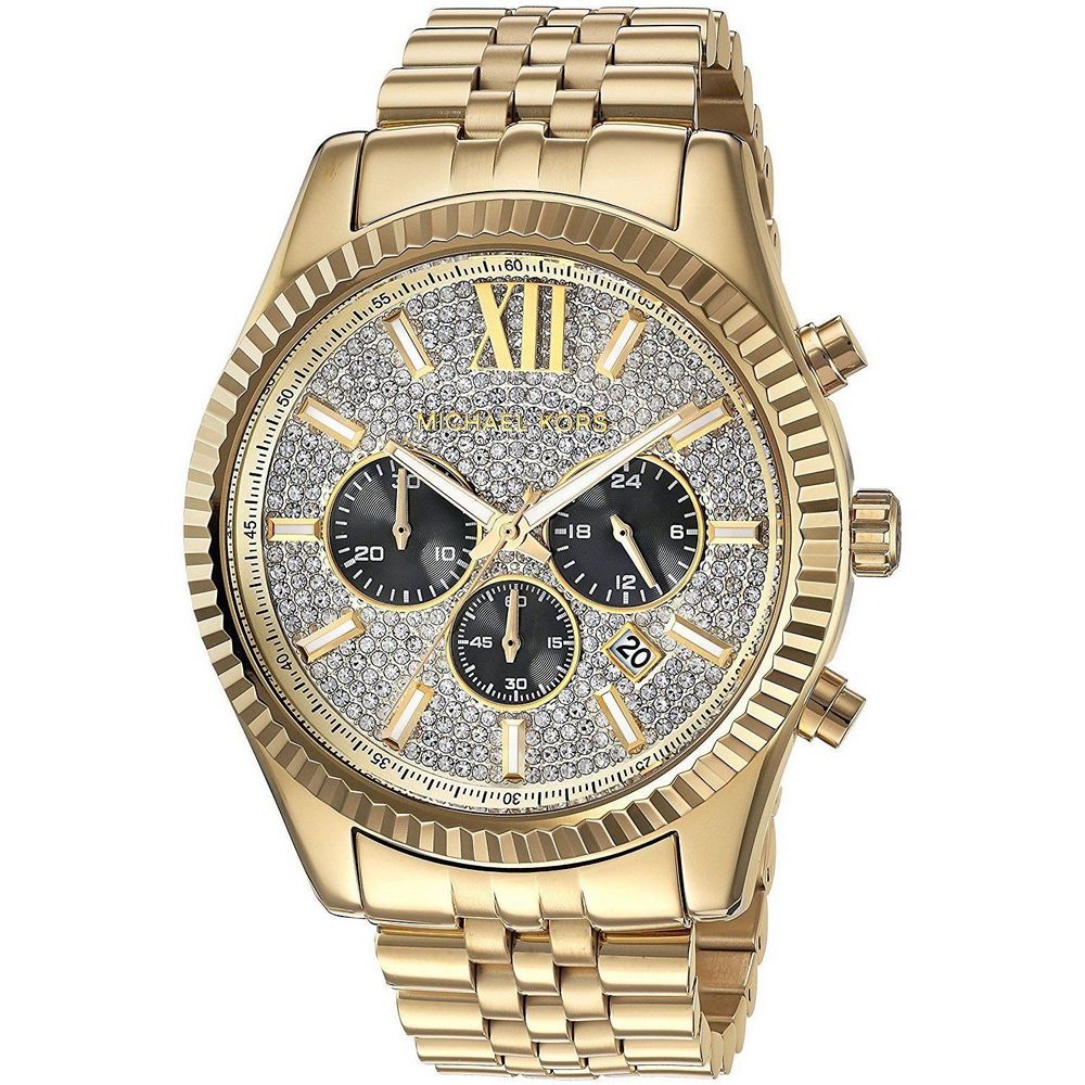 Men’s Gold-Tone Lexington Chronograph Watch MK8494 Men’s Gold-Tone Lexington Chronograph Watch MK8494